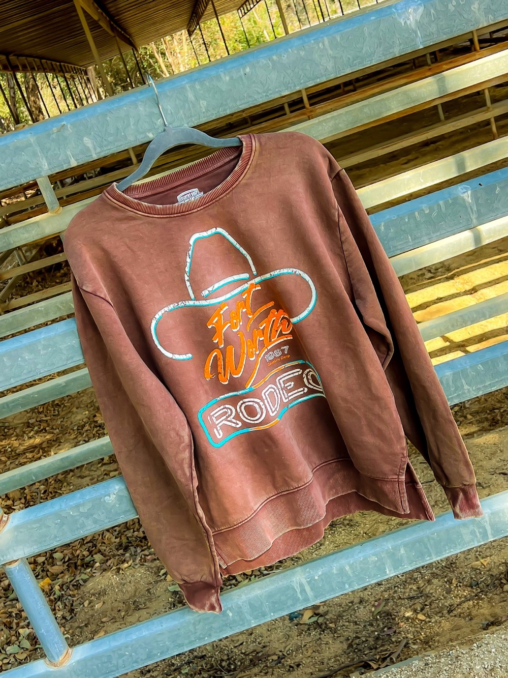 Brown Rodeo Graphic Crewneck Sweatshirt